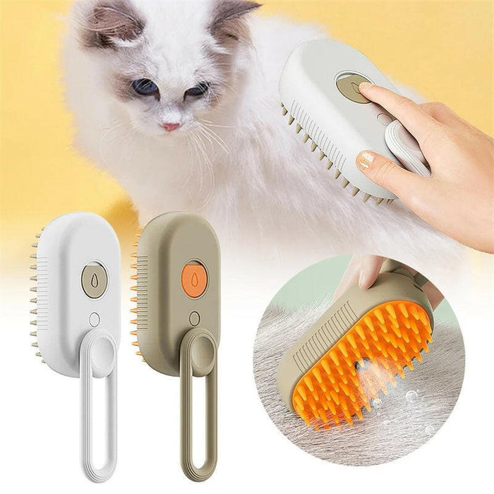 3 - in - 1 Electric Pet Grooming Tool - Cat & Dog Steamy Brush with Massage & Shedding Functions - Classy TrovesClassy Troves3 - in - 1 Electric Pet Grooming Tool - Cat & Dog Steamy Brush with Massage & Shedding FunctionsPamper your beloved pets with our innovative 3 - in - 1 Electric Pet Grooming Tool for the ultimate grooming experience. Imagine a steamy brush gently loosening tangle