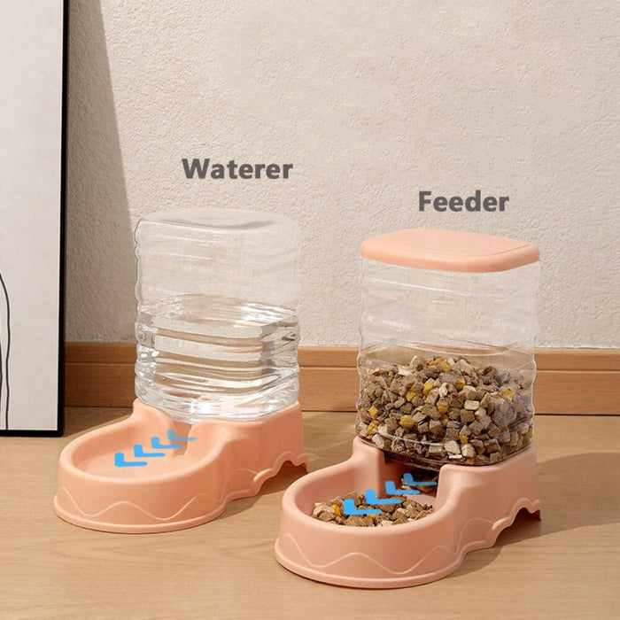 3.8L Automatic Pet Feeder and Water Fountain for Large Cats & Dogs – Food Dispenser with Drink Bowl, Durable PP Material - Classy TrovesSilverClassy Troves3.8L Automatic Pet Feeder and Water Fountain for Large Cats & Dogs – Food Dispenser with Drink Bowl, Durable PP MaterialMake caring for your furry friends a breeze with the 3.8L Automatic Pet Feeder and Water Dispenser! This innovative feeder combines foo