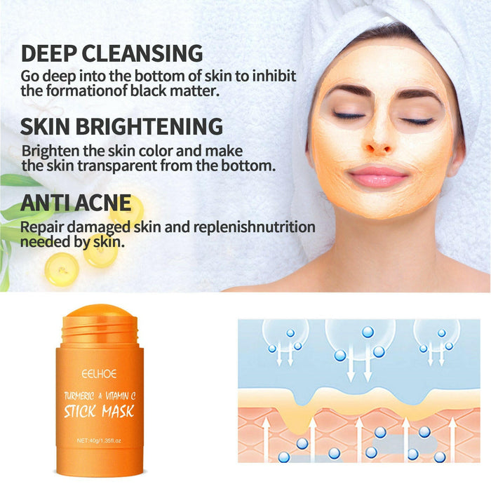 Deep Pore Cleansing Skin Solid Facial Mask - Classy Troves40gclassy trovesDeep Pore Cleansing Skin Solid Facial MaskIndulge in our luxurious face mask, with a perfect blend of water, kaolin, diatomite, turmeric extract, witch hazel leaf extract, and chrysanthemum extract. Experience the soothing texture and refreshing aroma as